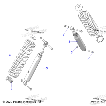 SUSPENSION, FRONT SHOCK MOUNTING
