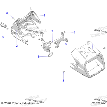 BODY, HEADLIGHT POD