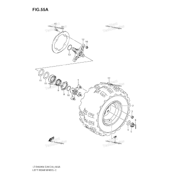 LEFT REAR WHEEL (MODEL K8/K9)