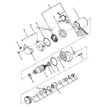 STARTING MOTOR ASSEMBLY UPDATED 5/90