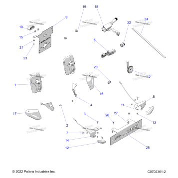 ELECTRICAL COMPONENTS, LICENSE PLATE AND MIRRORS
