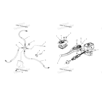 CONTROLS MASTER CYLINDER/BRAKE LINE /AB