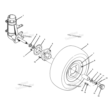 FRONT WHEEL ASSEMBLY TRAIL BOSS