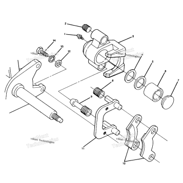 FRONT BRAKE ASSEMBLY 350 2X4