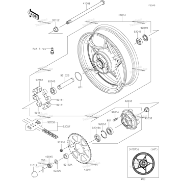 REAR WHEEL/CHAIN