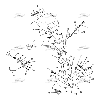 HANDLEBAR & HEADLIGHT POD XPLORER 400L