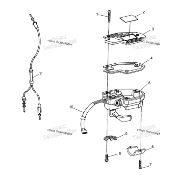 CONTROLS THROTTLE ASM./CABLE MAGNUM 2X4