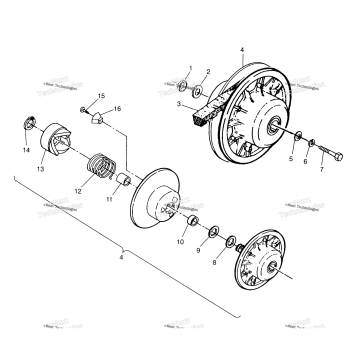 DRIVEN CLUTCH ASSEMBLY SCRAMBLER