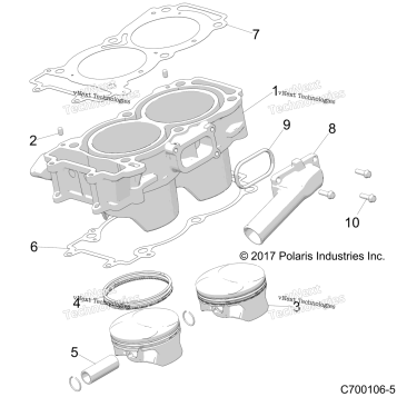 ENGINE, CYLINDER AND PISTON