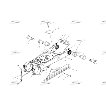 SWING ARM/SHOCK MOUNTING A02BA25CA/CB/CD
