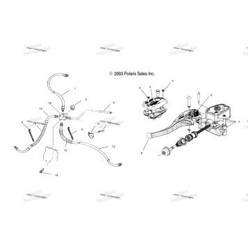 CONTROLSMASTER CYLINDER/BRAKE LINE