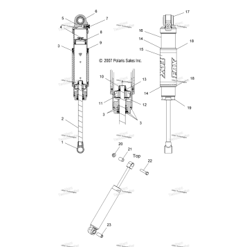 SUSPENSION, SHOCK, REAR TRACK (49SNOWSHOCKREARIQ)