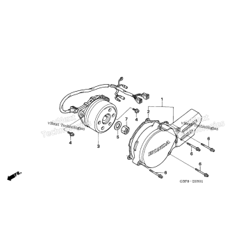 LEFT CRANKCASE COVER ('05-'06)