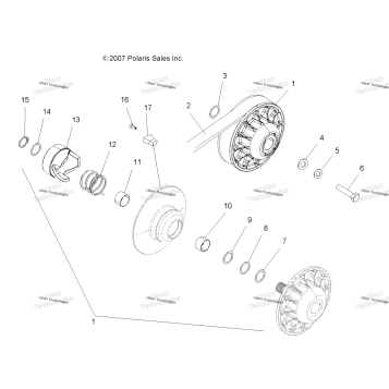 DRIVE TRAIN, SECONDARY CLUTCH