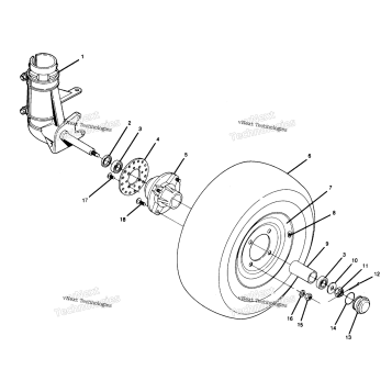 FRONT WHEEL ASSEMBLY 350 2X4