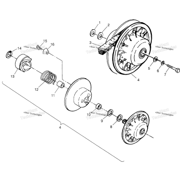 DRIVEN CLUTCH TRAIL BOSS