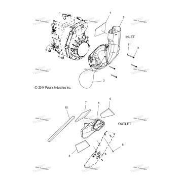 ENGINE, AIR INLET & OUTLET DUCTS