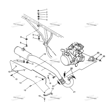 EXHAUST SYSTEM 6X6 400L W968740 & 6X6 400L NORWEGIAN