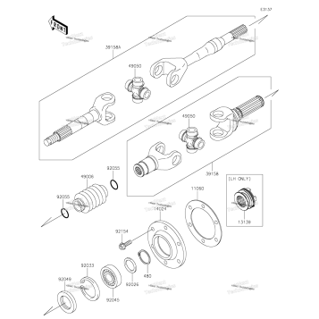 DRIVE SHAFT-REAR