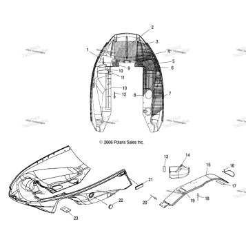 BODY, NOSEPAN FOIL & CLUTCH GUARD