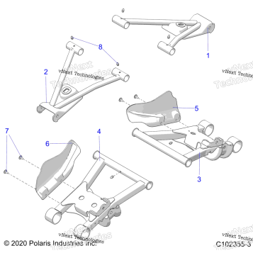 SUSPENSION, REAR CONTROL ARMS