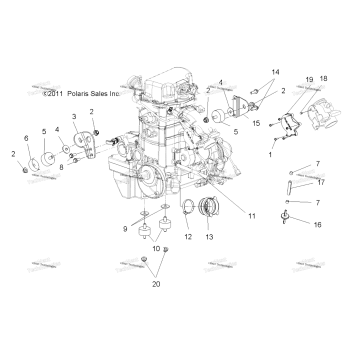 ENGINE, MOUNTING & LONG BLOCK