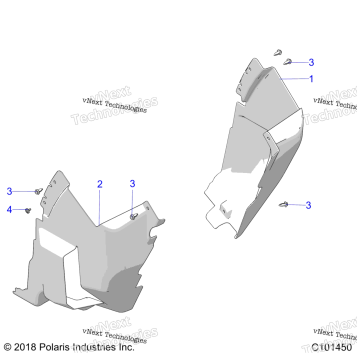 BODY, FRONT MUD GUARDS