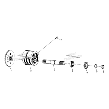 FRONTTIGHTENER ASSEMBLY 6X6 250