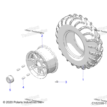 WHEELS, FRONT TIRE