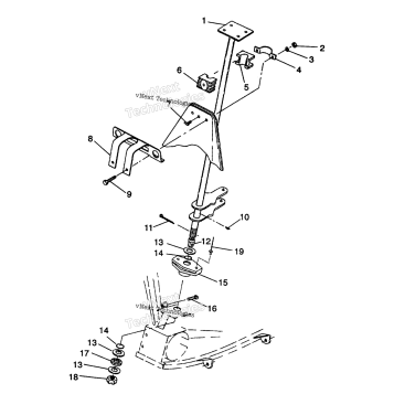 STEERING POST ASSEMBLY 4X4 350L