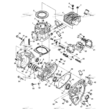 CRANKCASE & CYLINDER XPLORER 400L
