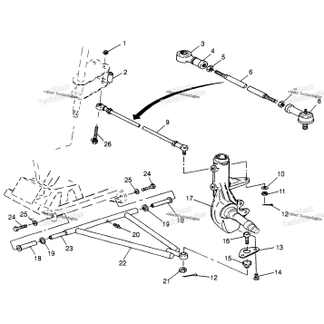 AARM/STRUT MOUNTING SPORT 400L W97BA38C & TRAIL BLAZER