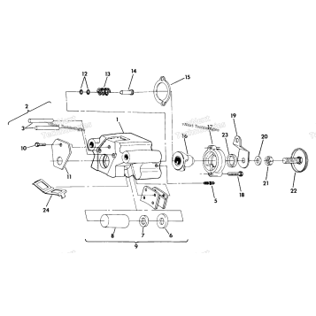 REAR BRAKE ASSEMBLY 350 2X4
