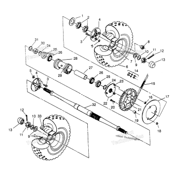 REAR WHEEL DRIVE ASSEMBLY 4X4 300