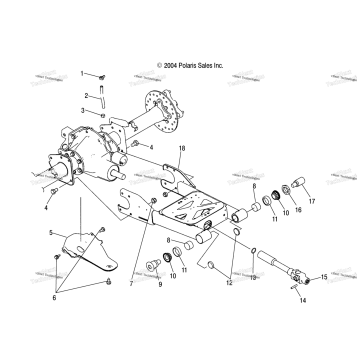 SWING ARM/REAR AXLE MOUNTING /AB/AC