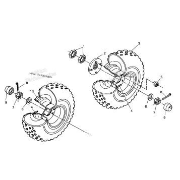 MIDDLE WHEEL ASSEMBLY 6X6 250
