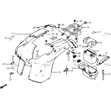 BATTERY + BODY COVER + LUGGAGE CARRIER