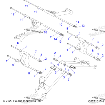 SUSPENSION, REAR CONTROL ARM MOUNTING A20SXA85A1/A7/CA1/CA7/E85A9/AF/AP/CA9/CAF/CAP/V85AP/CAP