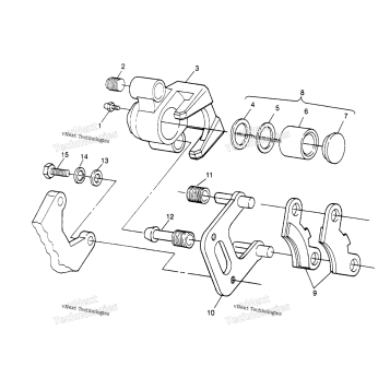 FRONT BRAKE ASSEMBLY 2X4 300