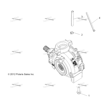 DRIVE TRAIN, GEARCASE MOUNTING, FRONT