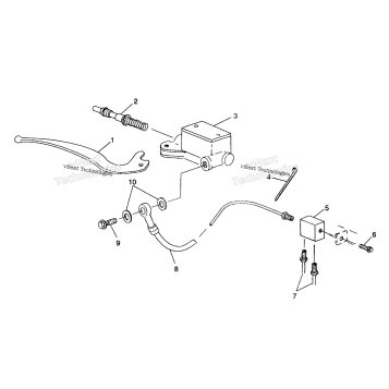 CONTROLSRH MASTER CYLINDER/BRAKE LINE 6X6 250