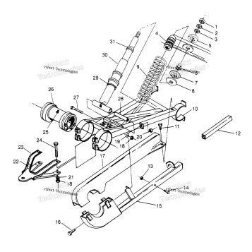 SWING ARM WELDMENT 6X6 400L (4926802680C013)