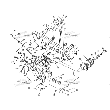 ENGINE MOUNTING 6X6 400L, SWEDISH & NORWEGIAN N948740