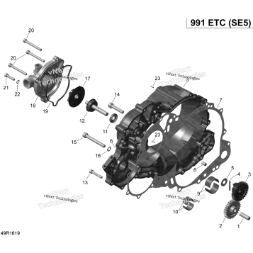 CLUTCH COVER AND WATER PUMP