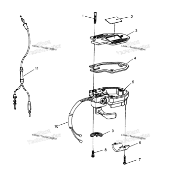 CONTROLS THROTTLE ASM./CABLE TRAIL BOSS
