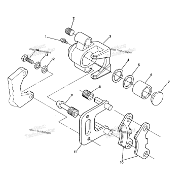 FRONT BRAKE ASSEMBLY 250 4X4