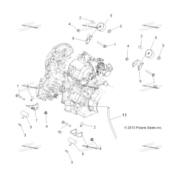 ENGINE, MOUNTING & LONG BLOCK