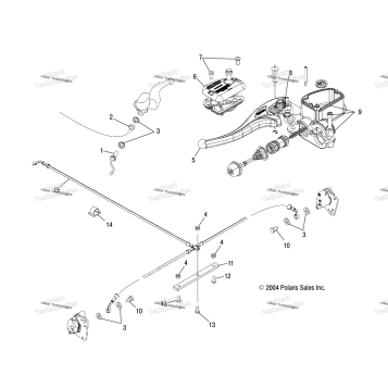 CONTROLS/MASTER CYLINDER, LH & BRAKE LINE