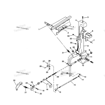 SHIFT LINKAGE ASSEMBLY 2X4 350L