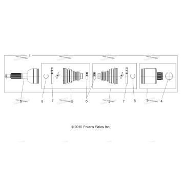 DRIVE TRAIN, REAR DRIVE SHAFT (49ATVSHAFTDRIVERR1332935)